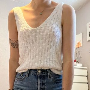 American apparel cable knit  sweater tank